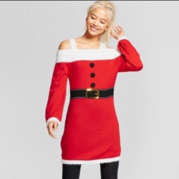 Xhilaration Santa Sweater Dress - Picture 1 of 7
